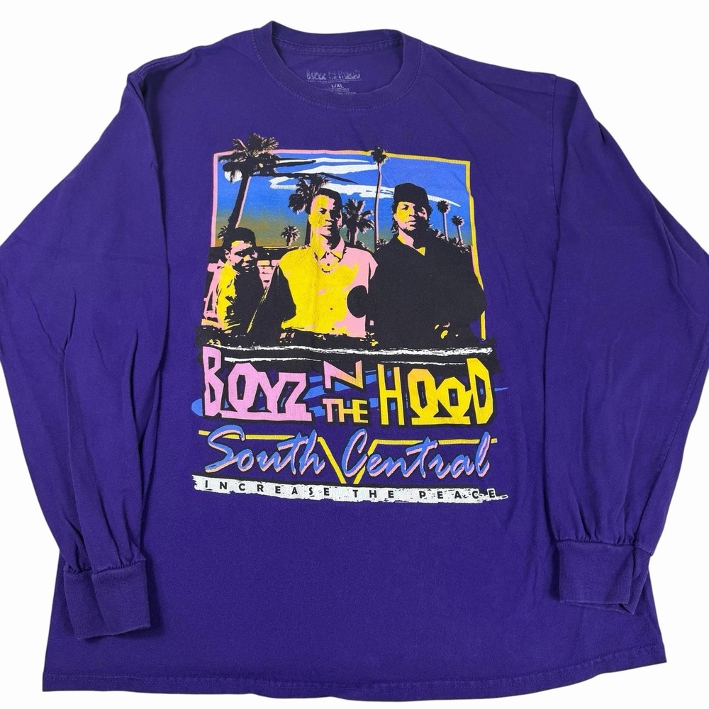 Boyz N The Hood South Central Increase The Peace Purple Long Slv T-Shirt Sz L/XL